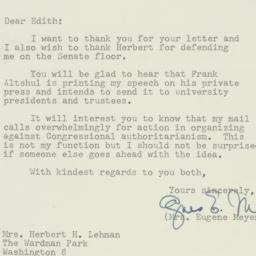 Letter: 1953 February 21