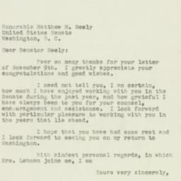 Letter: 1950 November 18