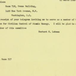 Letter: 1946 March 25