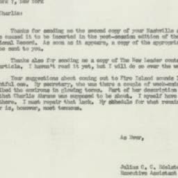 Letter: 1955 August 22