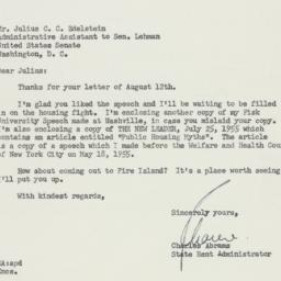 Letter: 1955 August 16