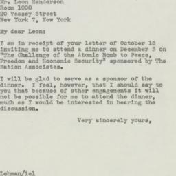 Speech: 1945 October 20