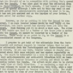 Letter: 1952 March 31