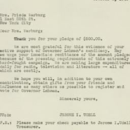 Letter: 1949 October 8