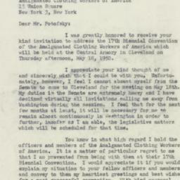 Letter: 1950 March 10