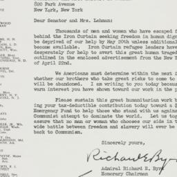 Letter: 1952 April 25