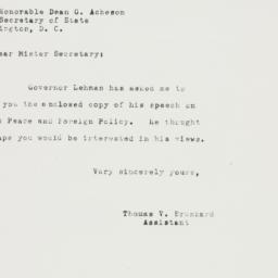 Letter: 1949 October 15