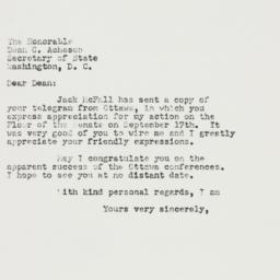 Letter: 1951 September 22