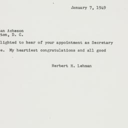 Letter: 1949 January 7