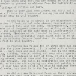 Letter: 1954 August 29