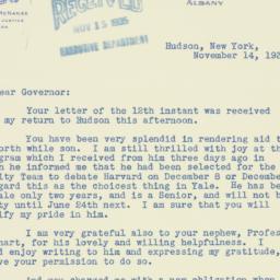 Letter: 1935 November 14
