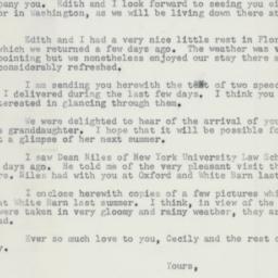 Letter: 1953 December 14