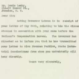 Letter: 1930 May 28