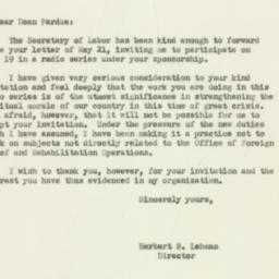 Letter: 1943 May 29