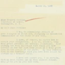 Letter: 1933 March 11