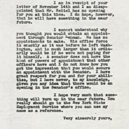 Letter: 1950 November 16