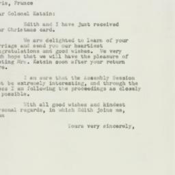 Letter: 1951 December 18