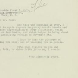 Letter: 1932 November 18