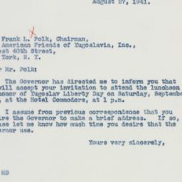 Letter: 1941 August 27