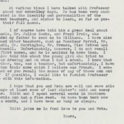 Letter: 1960 April 21