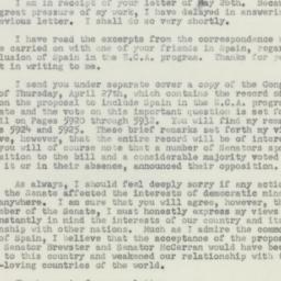 Letter: 1950 May 31
