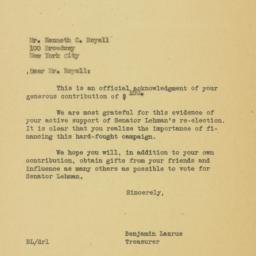 Letter: 1950 November 4