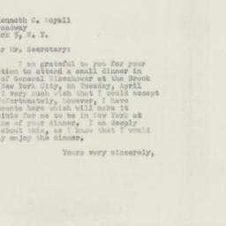 Letter: 1950 March 8