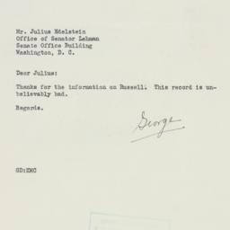 Letter: 1952 April 14