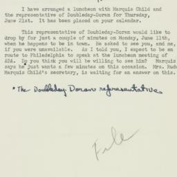 Letter: 1951 June 7