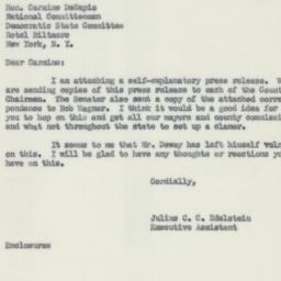 Letter: 1954 August 9