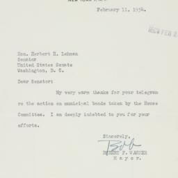 Letter: 1954 February 11