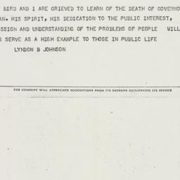 Memorandum: 1963 December 5