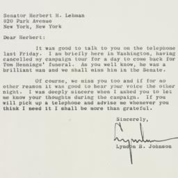 Letter: 1960 September 16