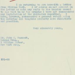 Letter: 1933 February 28