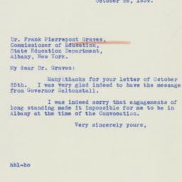Letter: 1939 October 26