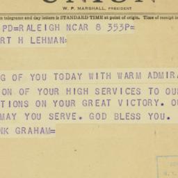 Letter: 1950 November 8