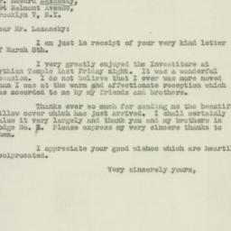 Letter: 1947 March 11