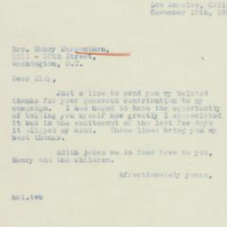 Letter: 1938 November 19