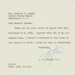 Letter: 1953 September 17