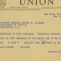 Telegram: 1940 May 18