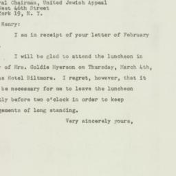Letter: 1948 February 28
