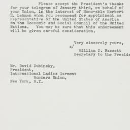 Letter: 1947 January 13