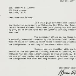 Letter: 1947 May 29
