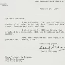 Letter: 1947 January 17
