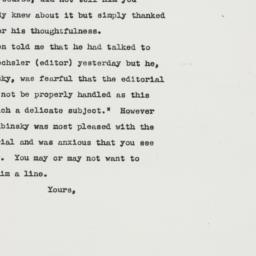 Letter: 1949 July 12