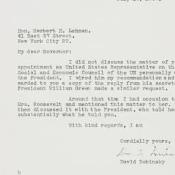 Letter: 1947 July 18
