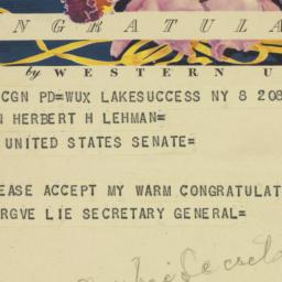 Letter: 1950 November 8