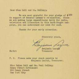 Letter: 1950 October 9