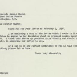 Letter: 1956 February 13