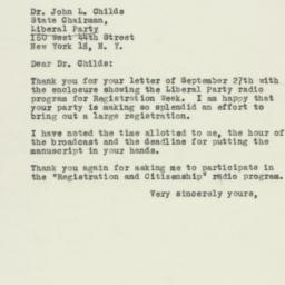 Letter: 1946 October 2